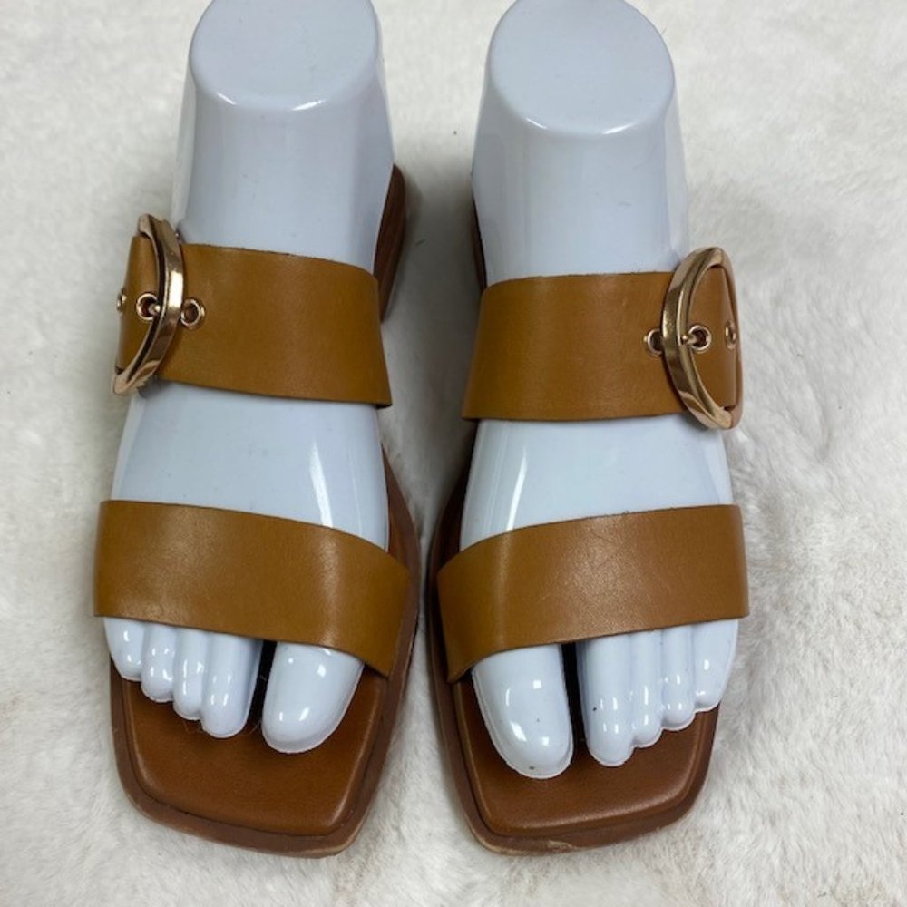 Franco Sarto Merris Tan Slide Sandals Size 6.5